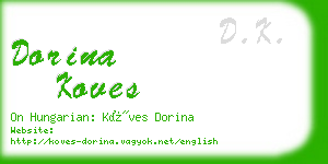 dorina koves business card